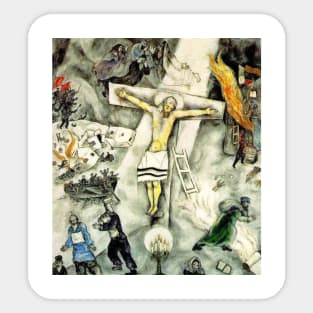 White Crucifixion, 1938 by Marc Chagall Sticker